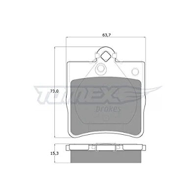 Afbeelding van TOMEX brakes TX 12 29 Remblokkenset Achteras Niet geschikt voor slijtage waarschuwingscontact MERCEDES BENZ: C Class Saloon, SLK, Coupe