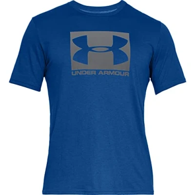 Afbeelding van Under Armour Boxed Sportstyle Tshirt print, Heren, Maat: Medium, Blue