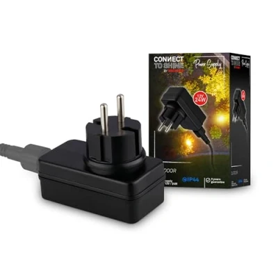 Afbeelding van Insteekbare voeding 3924015 voor buitenlampen van 12 V, zwart