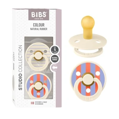 Afbeelding van BIBS Studio Speen Pin &amp; Block Hush Mix Spenen Size 1 (0 6 maanden)