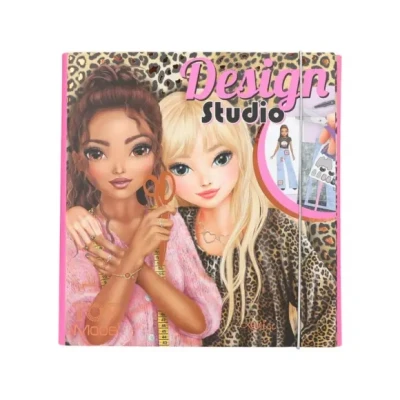 Afbeelding van Depesche 13345 Maak je eigen TOPModel kleurboek Design Studio, met 30 pagina&#039;s voor het tekenen van sjablonenpatronen, waaronder stickers, sjablonen en nog veel meer,