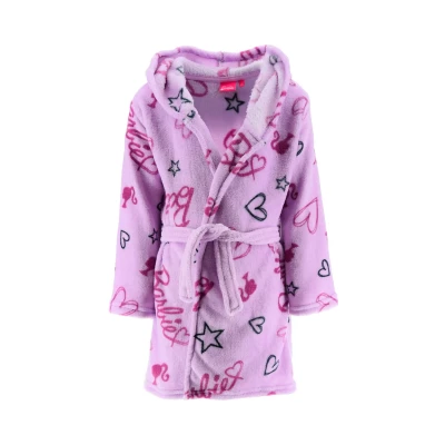 Afbeelding van Barbie Badjas Lila Fleece Maat 104