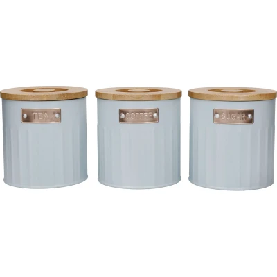 Afbeelding van KitchenCraft Voorraadbussen, Set van 3 Stuks, 1 L, Licht Blauw Kit