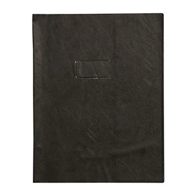 Image de Protège Cahier Grain Cuir 20/100ème 24x32cm Noir