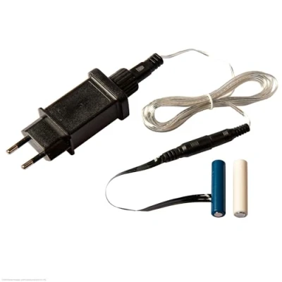 Afbeelding van Hellum 150506 vervangende 3 V batterijadapter voor AAA batterijen x 2 dummy met 1,8 m netsnoer lichtdecoratie op