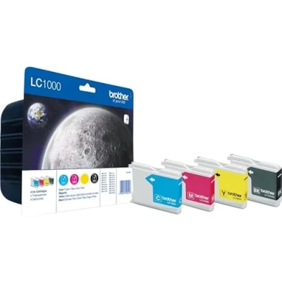 Afbeelding van Brother Originele inktpatronen LC1000, LC 1000 zwart/cyaan/magenta/geel