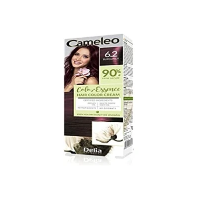 Afbeelding van Cameleo Color Essence haarkleurcrème bordeaux gekleurd beton effect tot 8 wasbeurten natuurlijke kleur kleurverfrissing voedend witte klaprozen arganolie 75 g