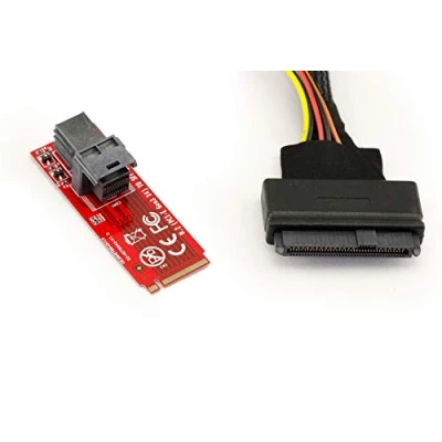 Afbeelding van KALEA INFORMATIQUE © U2 (68Pin SFF 8639) naar M2 PCIe M Key 4 lane (Mini SAS 8643) converter 1m kabel Voor het monteren van een U.2 SSD in plaats M.2 Gen 3.0 NVMe