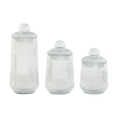 Afbeelding van Set van 3 Potjes Home ESPRIT Transparant Siliconen Kristal 1,4 L Onderdelen