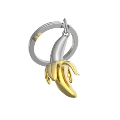 Afbeelding van Metalmorphose sleutelhanger Banana Multi color / 2 x 4 cm Metaal