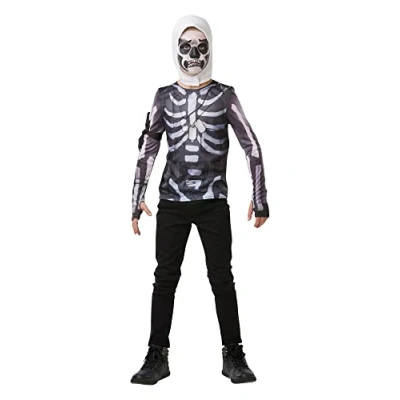 Afbeelding van Tween Skull Trooper Fortnite verkleedpak 9 10 jaar