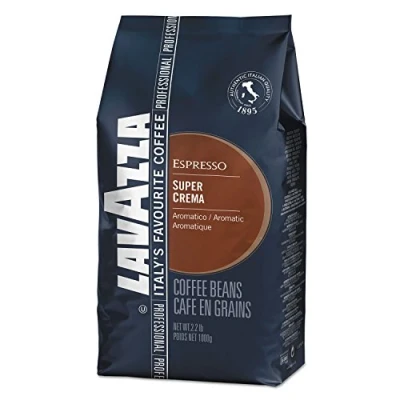 Afbeelding van Lavazza Super Crema Espressokoffie, hele bonen, bonenkoffie, 1000 g