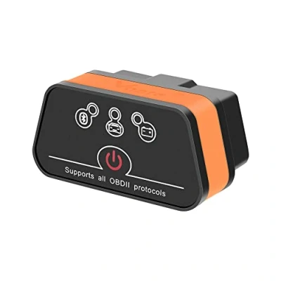 Afbeelding van vgate icar 2 Bluetooth adapter BLE4.0 OBD2 voor OBD autocodelezer iOS, Android en Windows (oranje/zwart)