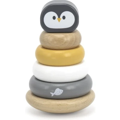 Afbeelding van PolarB houten tuimelring pinguïn