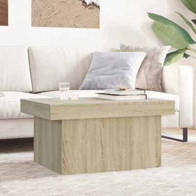 Afbeelding van Salontafel 100x55x40 cm bewerkt hout sonoma eikenkleurig