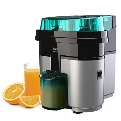 Image de Cecotec Presse agrumes électrique EssentialVita Twice Black. 90 W, Double tête et coupeur, Filtre pour pulpe, Verre 500 ml, Pièces lavables au lave vaisselle