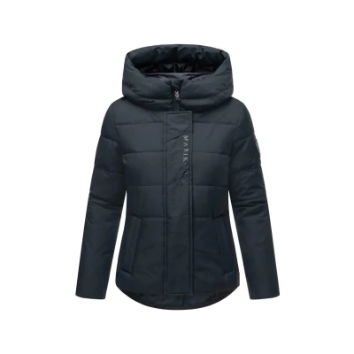 Afbeelding van MARIKOO N019 Winterjas voor dames, XS 3XL, gewatteerde jas, binnenlussen, lichtgewicht, warme damesjas, Navy Blauw