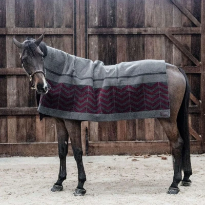Afbeelding van Kentucky Fleecedeken Heavy Square Fishbone Grijs 140x160cm