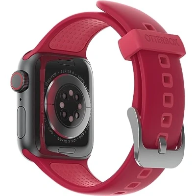 Afbeelding van OtterBox All Day armband voor Apple Watch Series 9/8/7/6/SE 2e gen/SE 1e gen/5/4/3 38 mm/40 mm/41 mm, reservearmband van duurzame zachte siliconen Watch, rood