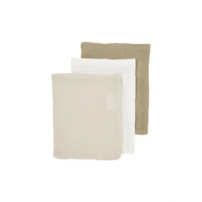 Afbeelding van Meyco Washandjes Pre washed Offwhite/Soft Sand/Taupe 3 pack