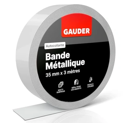 Afbeelding van GAUDER metalen band, zelfklevend, band voor magneten, figuren en Tonies®, ijzeren 3 m