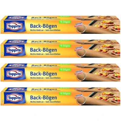 Afbeelding van Toppits 4 verpakkingen met elk 16 vellen bakpapier, 42 x 38 cm