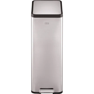 Afbeelding van EKO Ecomaid pedaalemmer 45 ltr, Stainless steel Plastic grijs mat RVS