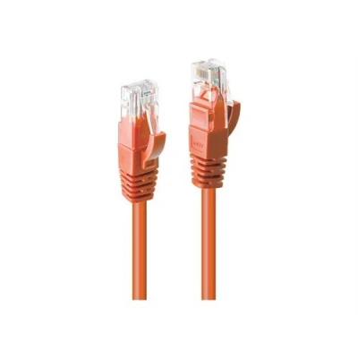 Image de Lindy Cordon de raccordement RJ 45 (M) pour 15 m UTP CAT 6 moulé sans crochet bloqué orange
