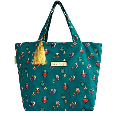 Afbeelding van LITTLE LEGENDS STRANDTAS / WEEKENDTAS MILAGROS HEART