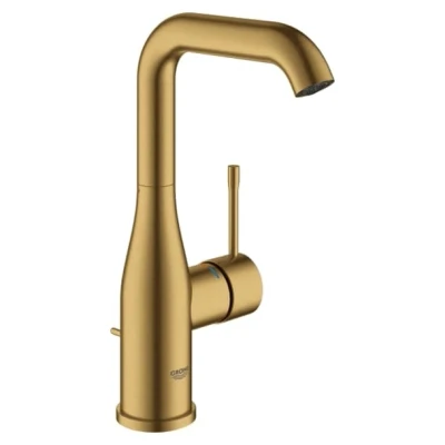 Afbeelding van Grohe Essence New L Size wastafelkraan hoog en waste cool Sunrise Geborsteld