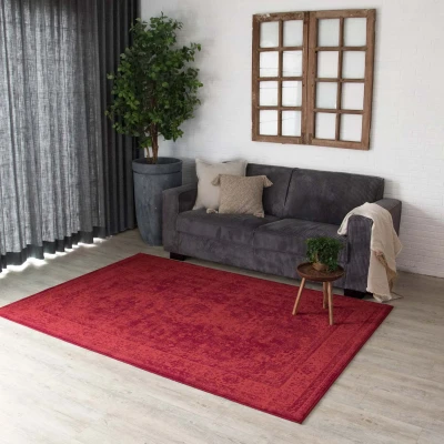 Afbeelding van Vintage Tapijt/Vloerkleed Orbis Joy De Vivre Rood 80x150 Cm
