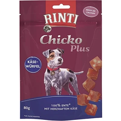 Afbeelding van 80g Chicko Plus Kaas &amp; Eend Blokjes RINTI Hond