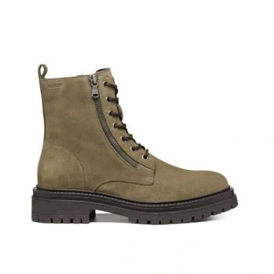 Afbeelding van Geox D Iridea Veterboots, Dames, Maat: 41, Musk Leer