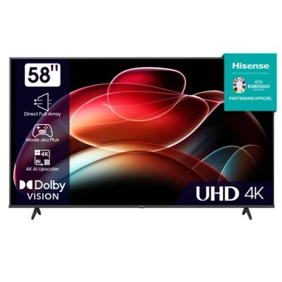 Afbeelding van Hisense 58A6K, 147,3 cm (58&quot;), 3840 x 2160 Pixels, LED, Smart TV, Wifi, Zwart