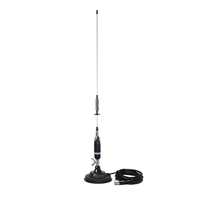 Image de PNI Antenne CB S75 Type Papillon à vis, Base magnétique de 125 mm Incluse, 76 cm, câble RG58 4 m Inclus