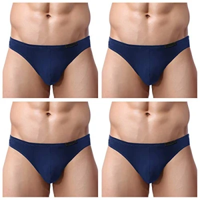 Afbeelding van Avidlove Heren ondergoed set van 4 slips Micro Modal zijdezachte onderbroek, x blauw., L