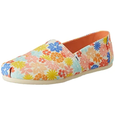 Afbeelding van TOMS Alpargata opdruk, mocassin zool voor dames, Natuurlijke wilde bloemen