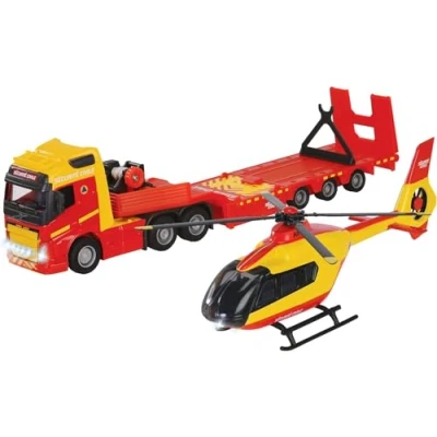 Afbeelding van Vrachtwagen met Politiehelikopter MAJORETTE GS 35 cm Wit Speelgoed Gemengd 3 jaar