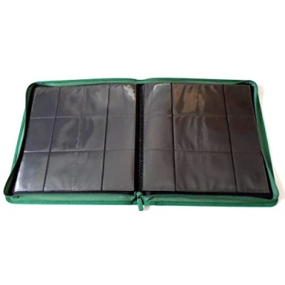 Afbeelding van docsmagic.de Pro Player 12 Pocket Playset Zip Album Dark Green 480 kaartbinder MTG PKM YGO Ritssluiting donkergroen