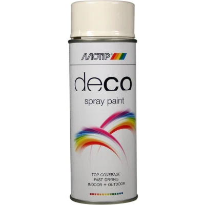 Afbeelding van Motip Deco lakspray hoogglans 0,4l helder wit