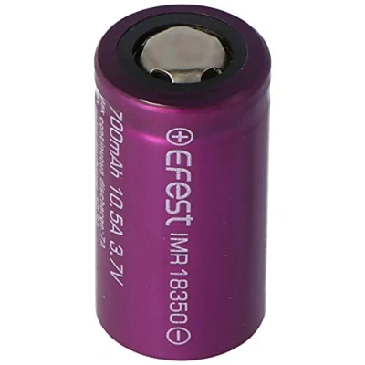 Afbeelding van Efest Purple IMR18350 700 mAh 3,7 V Li ionbatterij (platte positieve pool)