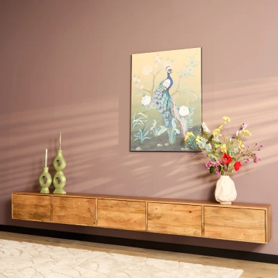Afbeelding van Mangoe Zwevend tv meubel Vision Naturel 280 cm