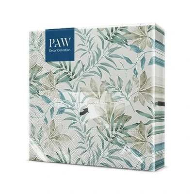 Afbeelding van PAW Decor Collection Servetpapier 3 lagig (33 x 33 cm) I Set van 20 Ideaal voor verjaardagen, jubilea, tuinfeesten, familiefeesten (Natural Flow)