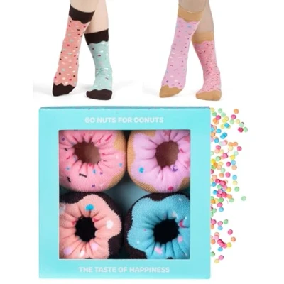 Afbeelding van Soxo Cadeau tip voor dames, grappige damessokken, 35 40 EU, 1 4 paar, 2 pack