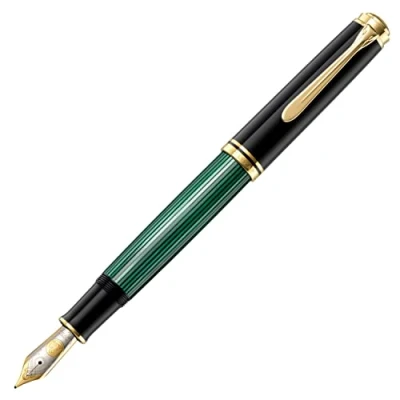 Afbeelding van Pelikan Luxury Souveran M1000 vulpen, zwart/groen