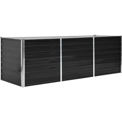 Afbeelding van Plantenbak verhoogd 240x80x77 cm gegalvaniseerd staal antraciet