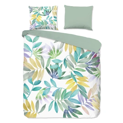 Afbeelding van Good Morning Dekbedovertrek &quot;palmbladeren&quot; Multi (200x200/220 cm) Katoen