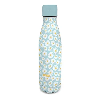 Image de Nerthus FIH 601 Thermos Double paroi pour friandises et Chaudes Design Marguerites 500 ML sans BPA, Bouchon hermétique, Acier Inoxydable 18/19