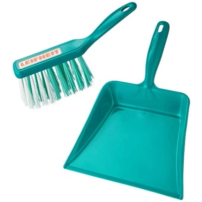 Image de Theo Klein 6568 Leifheit Garniture de balais, 2 pièces I Set ménage pour enfants avec balayette et pelle Jouet à partir trois ans