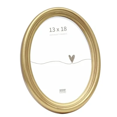 Afbeelding van Deknudt Frames fotolijst S100A3 goud ovaal 13x18 cm